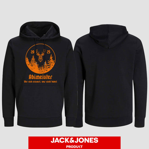 1004 "Abimeister" Abi Hoodie by Jack&Jones einseitig bedruckt