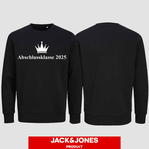 1047 "Abschluss Krone" Abschluss Sweatshirt by Jack&Jones einseitig bedruckt