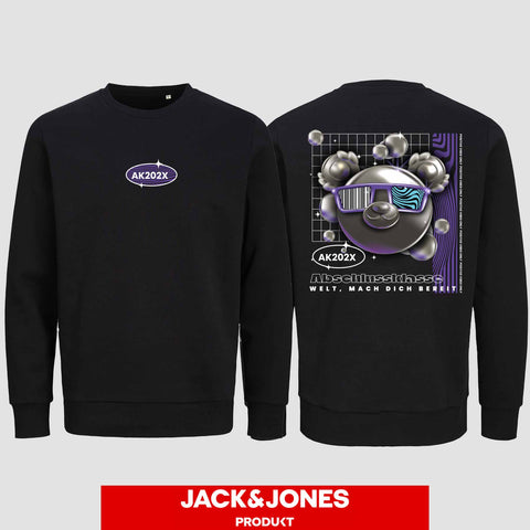 1055 "Welt, mach dich bereit" Abschluss Sweatshirt by Jack&Jones beidseitig bedruckt
