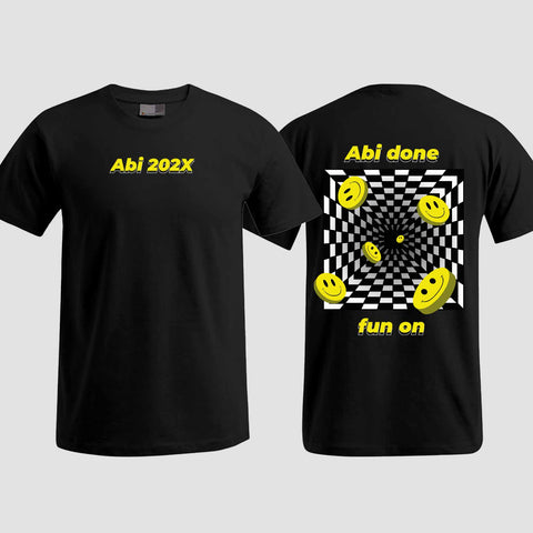 1054 "Abi done" Abi T-Shirt beidseitig bedruckt