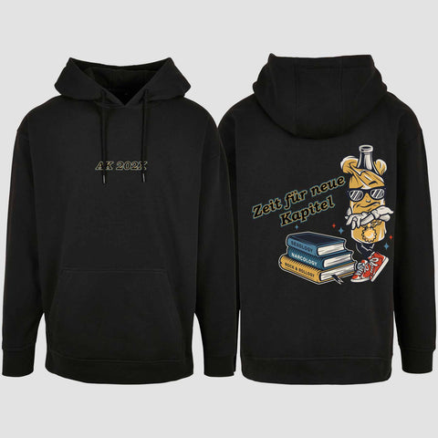 1057 "neue Kapitel" Abi Oversize Hoodie beidseitig bedruckt