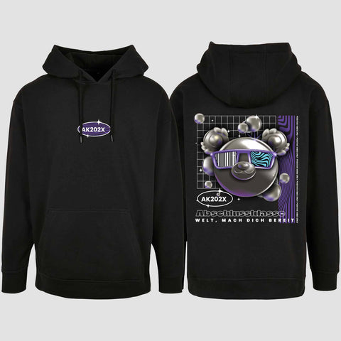 1055 "Welt mach dich bereit" Abschluss Oversize Hoodie beidseitig bedruckt