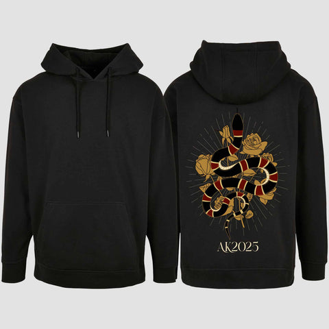 1042 "AK Snake" Abschluss Oversize Hoodie einseitig bedruckt