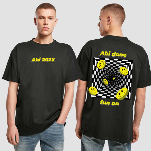 1054 "Abi done" Abi Oversize T-Shirt beidseitig bedruckt