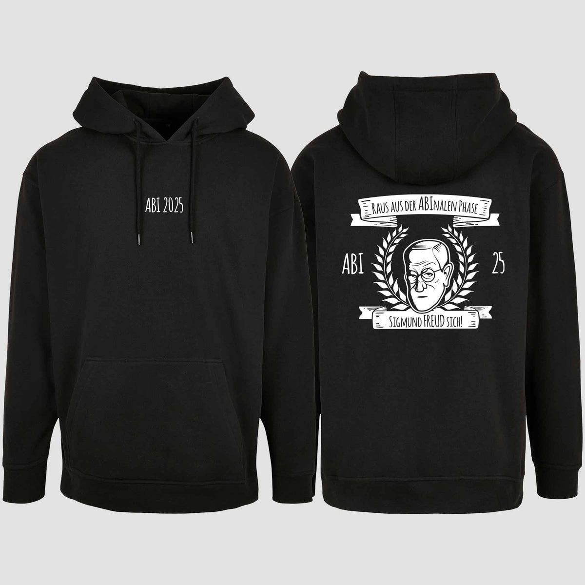 1007 "Abinale Phase" Abi Oversize Hoodie beidseitig bedruckt