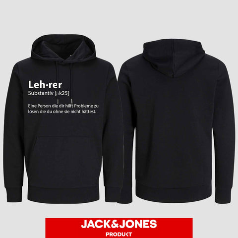 1049 "Definition Lehrer" Abschluss Hoodie by Jack&Jones einseitig bedruckt