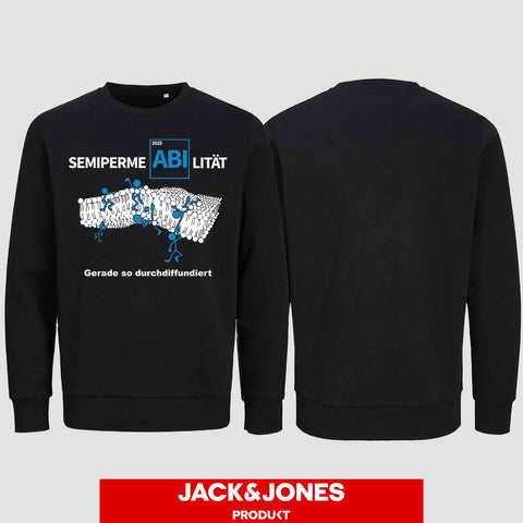 1033 "SemipermeABIlität" Abi Sweatshirt by Jack&Jones einseitig bedruckt
