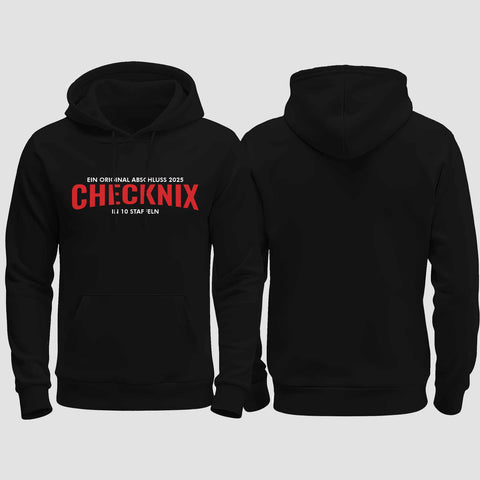 1029 "Checknix" Abschluss regular College Hoodie einseitig bedruckt