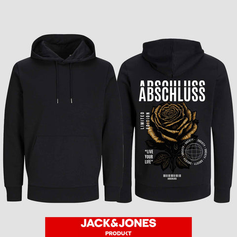 1041 "Abschluss Rose Streetwear" Abschluss Hoodie by Jack&Jones einseitig bedruckt