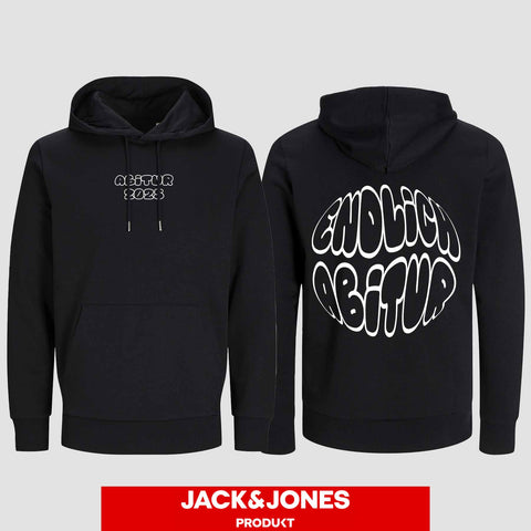 1037 "Endlich Abitur" Abi Hoodie by Jack&Jones beidseitig bedruckt
