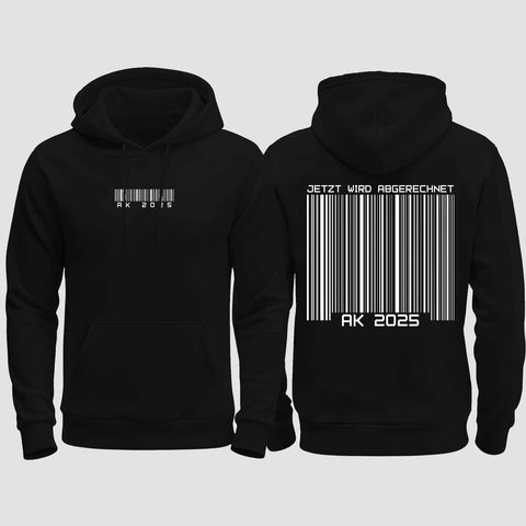 1027 "Abschluss" Abschluss regular College Hoodie beidseitig bedruckt