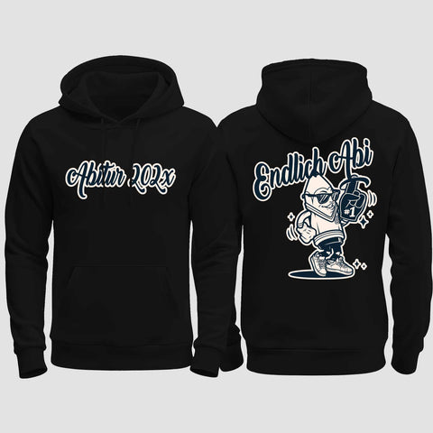 1060 "Endlich Abi" Abschluss regular College Hoodie beidseitig bedruckt