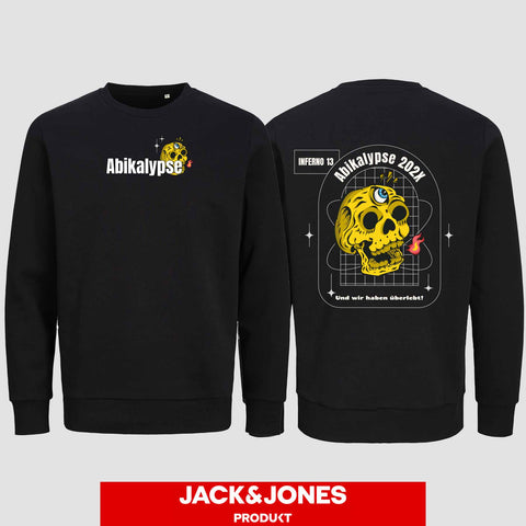 1056 "Abikalypse" Abi Sweatshirt by Jack&Jones beidseitig bedruckt