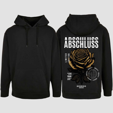 1041 "Abschluss Rose Streetwear" Abschluss Oversize Hoodie einseitig bedruckt