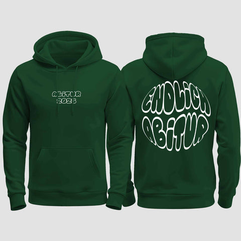 1037 "Endlich Frei" Abi regular College Hoodie beidseitig bedruckt