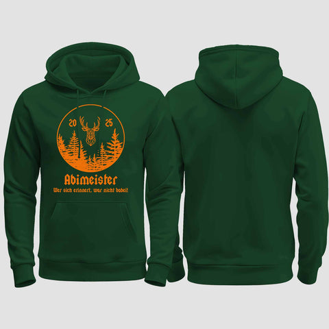 1004 "Abimeister" Abi regular College Hoodie einseitig bedruckt