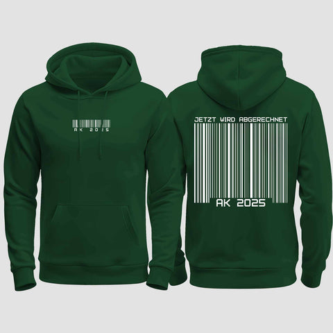 1027 "Abschluss" Abschluss regular College Hoodie beidseitig bedruckt