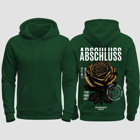 1041 "Rose" Abschluss regular College Hoodie einseitig bedruckt