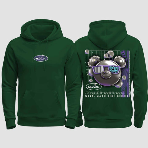 1055 "Welt, mach dich bereit" Abschluss regular College Hoodie beidseitig bedruckt