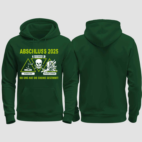 1032 "Chemie" Abschluss regular College Hoodie einseitig bedruckt