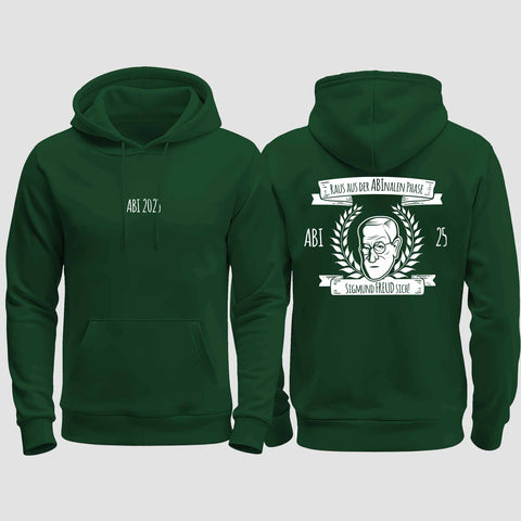 1007 "Abinale Phase" Abi regular College Hoodie beidseitig bedruckt