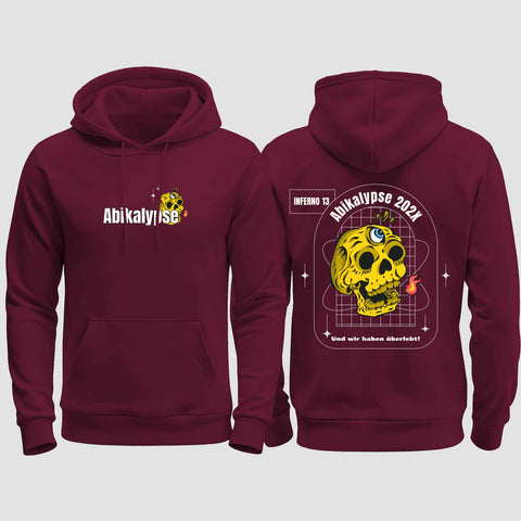 1056 "Abikalypse" Abi regular College Hoodie beidseitig bedruckt