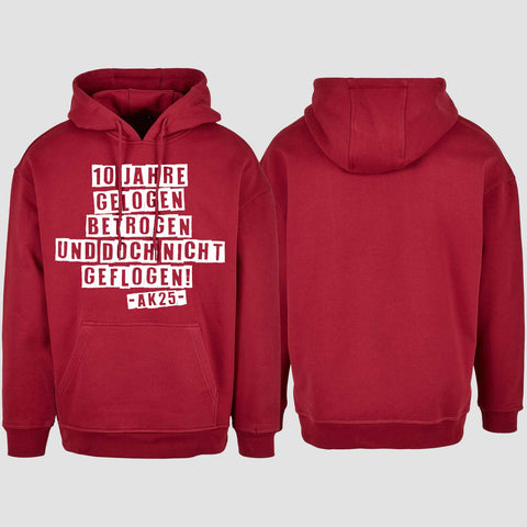 1031 "Gelogen und betrogen" Abschluss Oversize Hoodie einseitig bedruckt