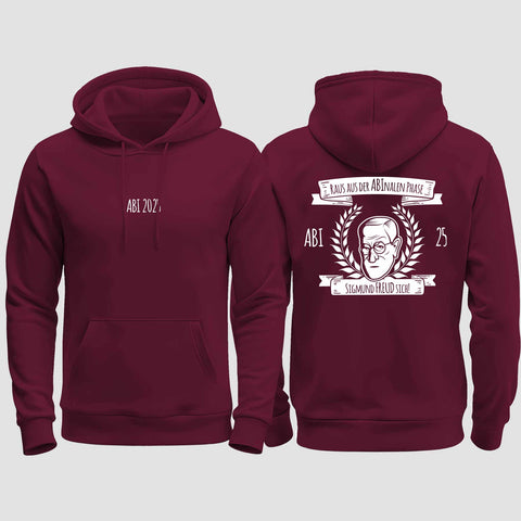 1007 "Abinale Phase" Abi regular College Hoodie beidseitig bedruckt