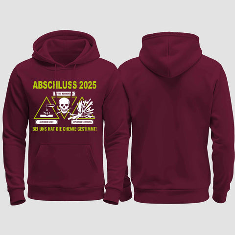 1032 "Chemie" Abschluss regular College Hoodie einseitig bedruckt