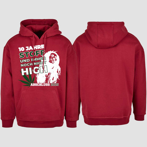 1030 "10 Jahre Stoff" Abschluss Oversize Hoodie einseitig bedruckt