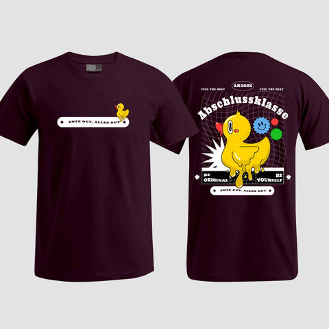1053 "Ente gut, alles gut" Abschluss T-Shirt beidseitig bedruckt