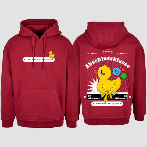 1053 "Ente gut, alles gut" Abschluss Oversize Hoodie beidseitig bedruckt