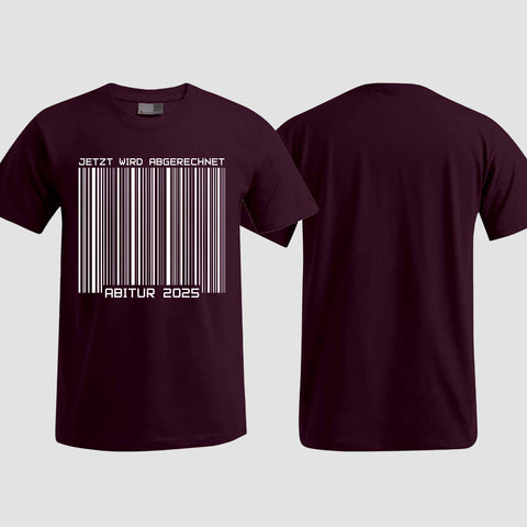 1025 "Barcode" ABI T-Shirt einseitig bedruckt