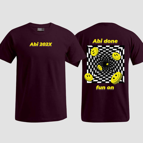1054 "Abi done" Abi T-Shirt beidseitig bedruckt