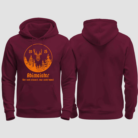 1004 "Abimeister" Abi regular College Hoodie einseitig bedruckt