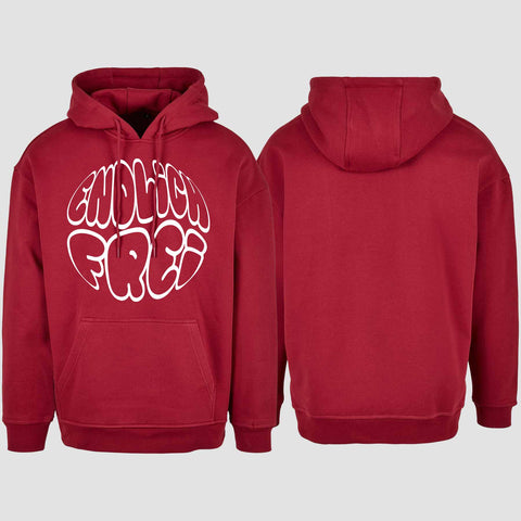 1034 "Endlich frei" Abschluss/Abi Oversize Hoodie einseitig bedruckt