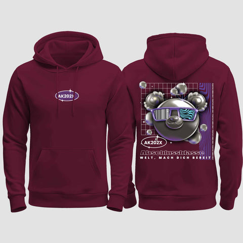 1055 "Welt, mach dich bereit" Abschluss regular College Hoodie beidseitig bedruckt
