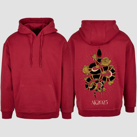 1042 "AK Snake" Abschluss Oversize Hoodie einseitig bedruckt