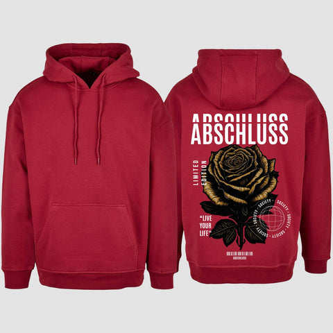 1041 "Abschluss Rose Streetwear" Abschluss Oversize Hoodie einseitig bedruckt