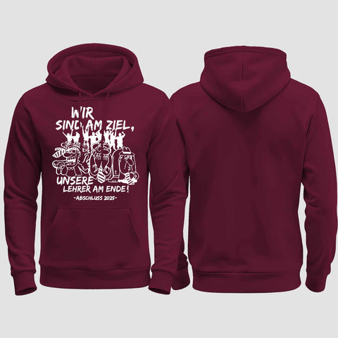 1044 "Lehrer am Ende" Abschluss regular College Hoodie einseitig bedruckt