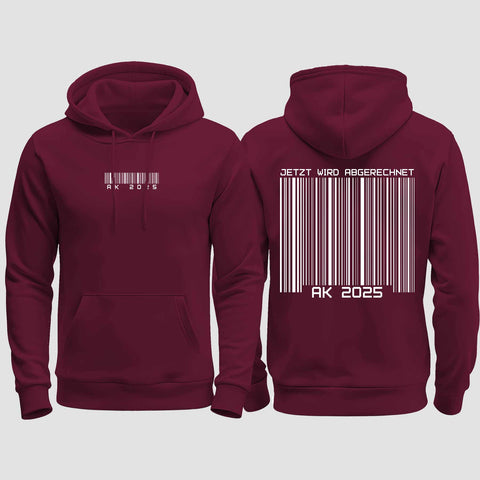1027 "Abschluss" Abschluss regular College Hoodie beidseitig bedruckt
