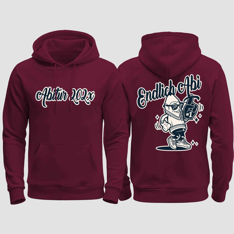 1060 "Endlich Abi" Abschluss regular College Hoodie beidseitig bedruckt