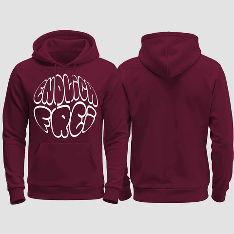 1034 "Endlich frei" Abi/Abschluss regular College Hoodie einseitig bedruckt