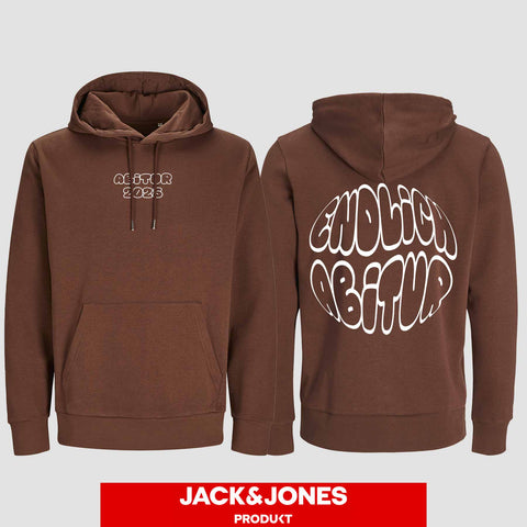 1037 "Endlich Abitur" Abi Hoodie by Jack&Jones beidseitig bedruckt