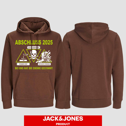 1032 "Chemie" Abschluss Hoodie by Jack&Jones einseitig bedruckt