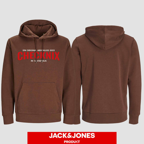 1029 "CHECKNIX" Abschluss Hoodie by Jack&Jones einseitig bedruckt