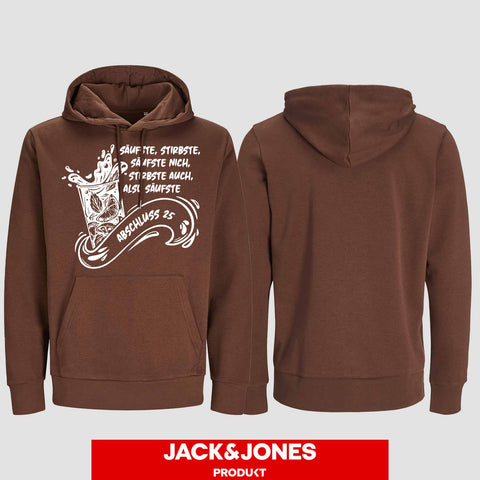 1048 "Säufste" Abschluss Hoodie by Jack&Jones einseitig bedruckt