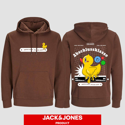 1053 "Ente gut, alles gut"  Abschluss Hoodie by Jack&Jones beidseitig bedruckt