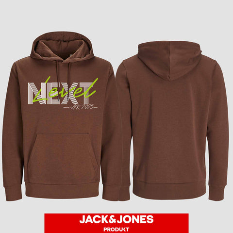 1045 "Next Level" Abschluss Hoodie by Jack&Jones einseitig bedruckt