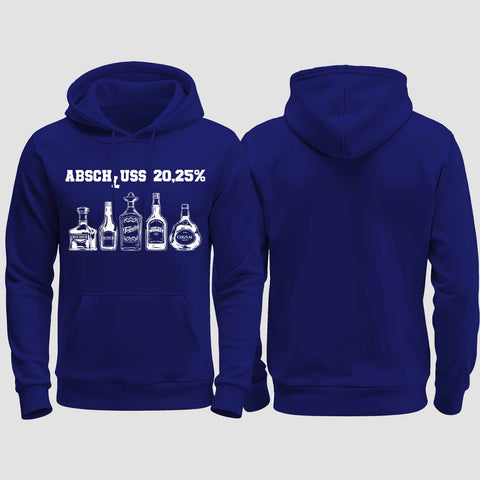 1039 "Abschluss 20,25%" Abschluss regular College Hoodie einseitig bedruckt